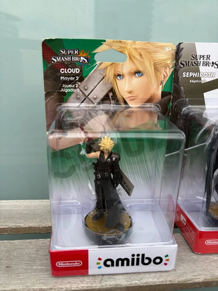 Nintendo Switch Amiibo Cloud & Sephiroth FFVII Figure NEW - photo 2