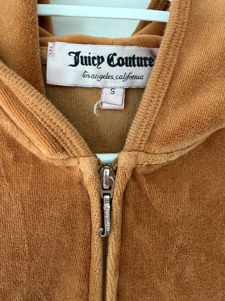 Vintage Juicy Couture Brown Crown Logo Hoodie Size S - photo 4