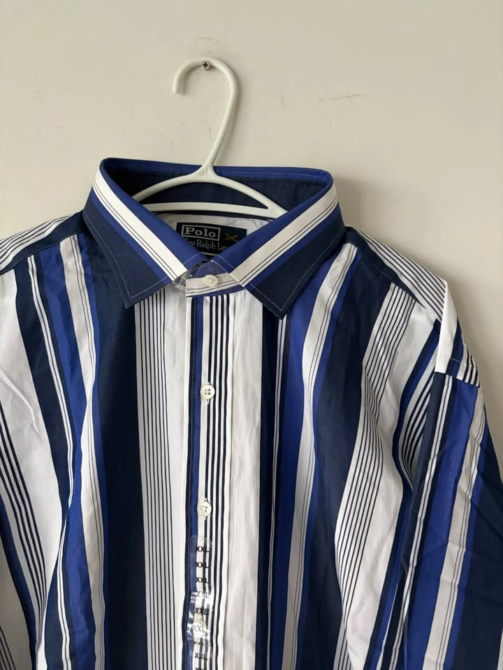 Vintage Polo Ralph Lauren Striped Button Down Shirt XXL NEW - photo 2