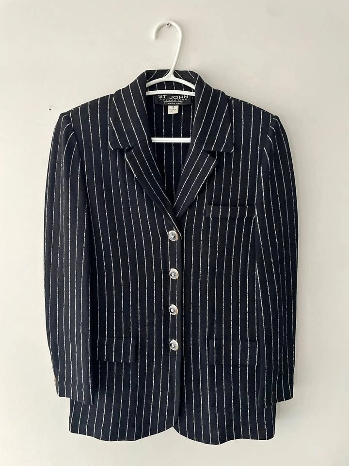St. John Collection Knit Blazer Jacket Size 2