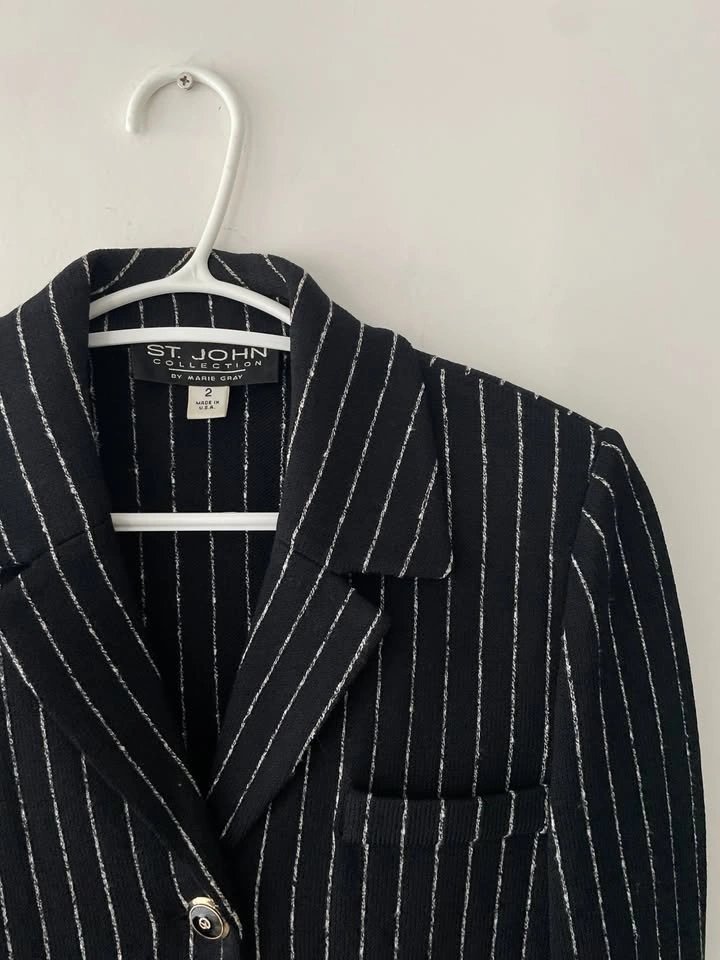 St. John Collection Knit Blazer Jacket Size 2 - photo 2