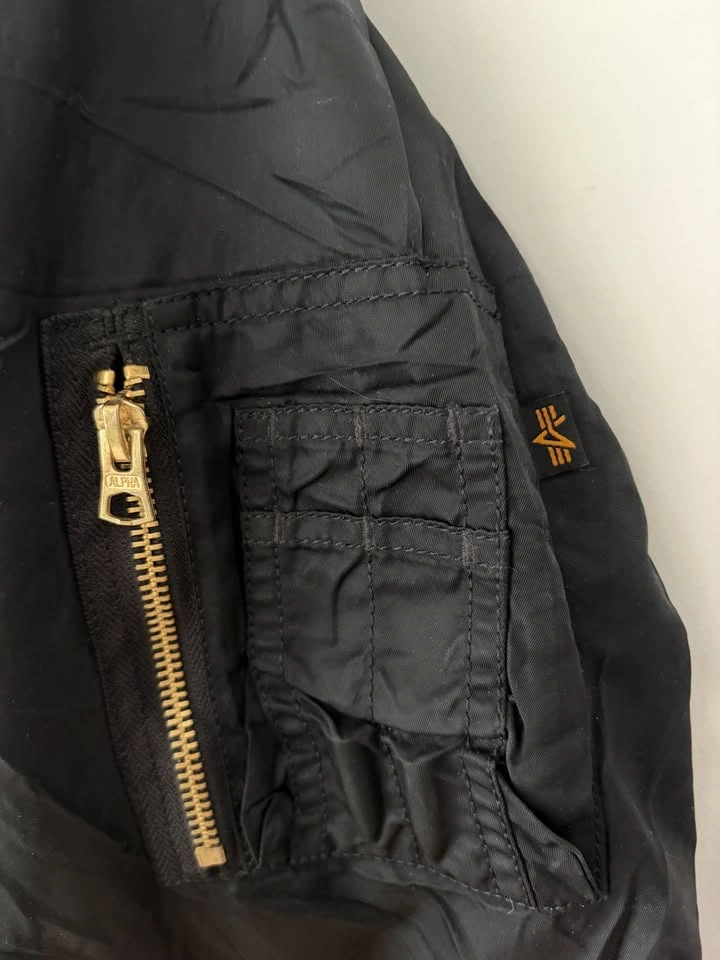 Vintage Alpha Industries MA-1 Reversible Bomber Jacket Size M - photo 3