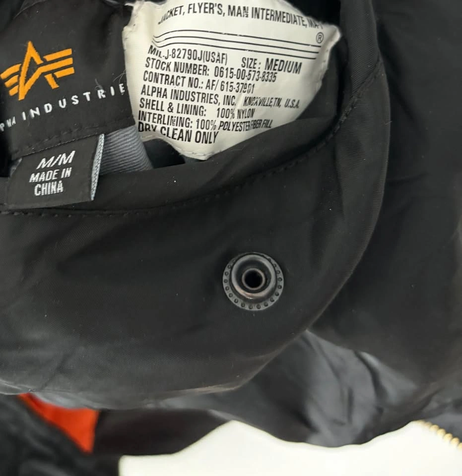 Vintage Alpha Industries MA-1 Reversible Bomber Jacket Size M - photo 4