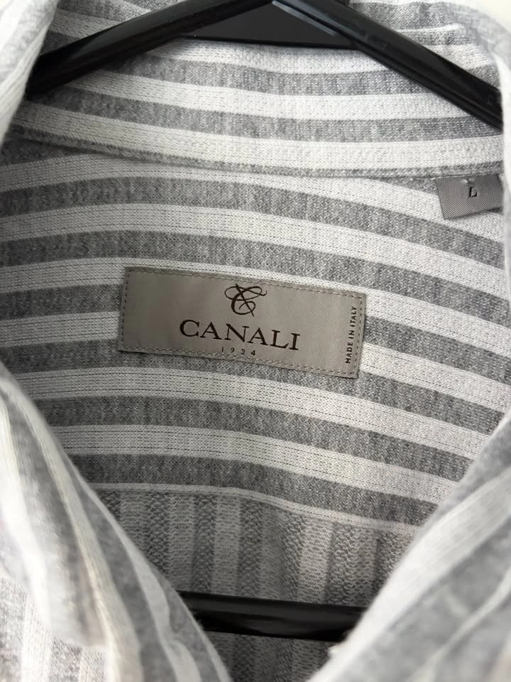 Canali Striped Button Down 100% Cotton Shirt Size L - photo 3