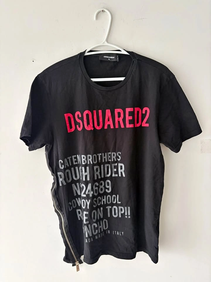 Dsquared2 Caten Brothers Zipper T-shirt Size L