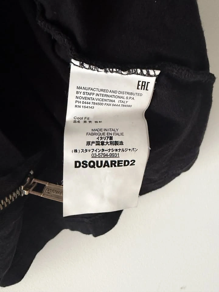 Dsquared2 Caten Brothers Zipper T-shirt Size L - photo 4