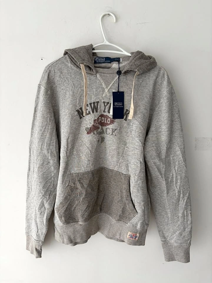 Vintage Polo Ralph Lauren New York Graphic Fleece Hoodie M