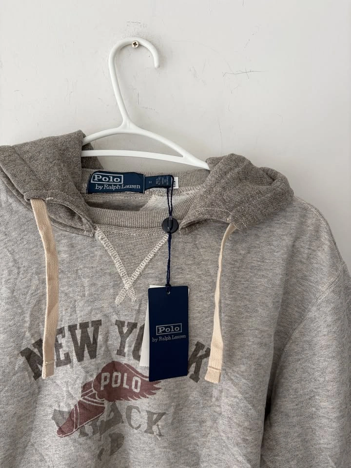 Vintage Polo Ralph Lauren New York Graphic Fleece Hoodie M - photo 2