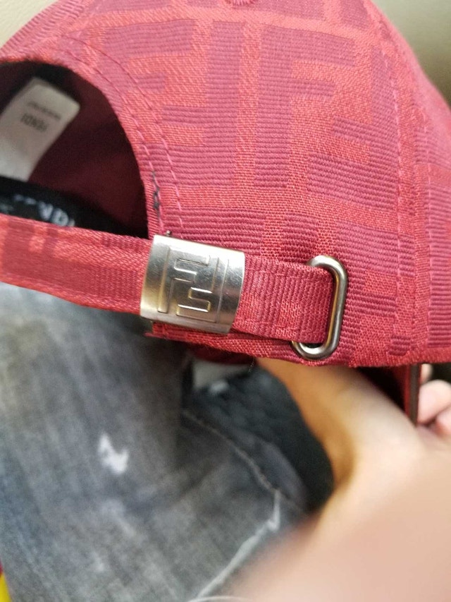 *RARE* Red Fendi Monogram Strapback Hat - photo 3