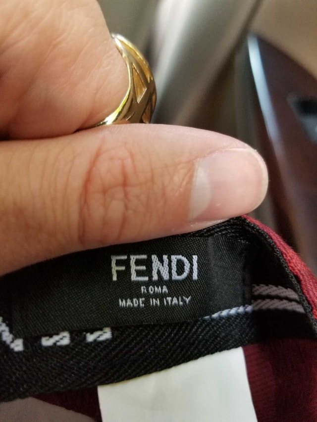 *RARE* Red Fendi Monogram Strapback Hat - photo 4