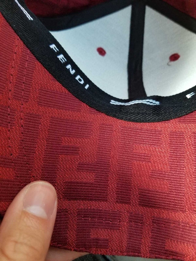 *RARE* Red Fendi Monogram Strapback Hat - photo 5