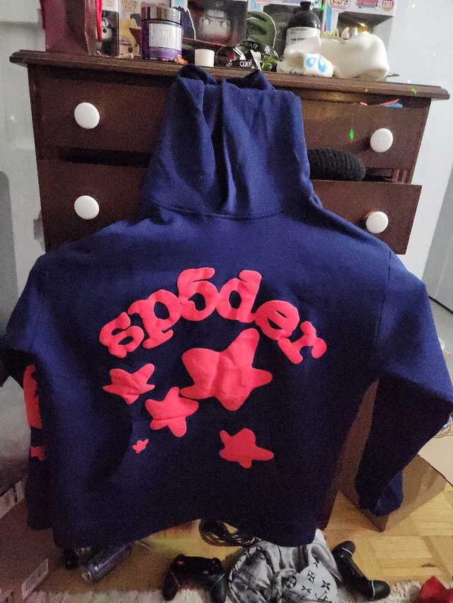 Navy Sp5der Hoodie