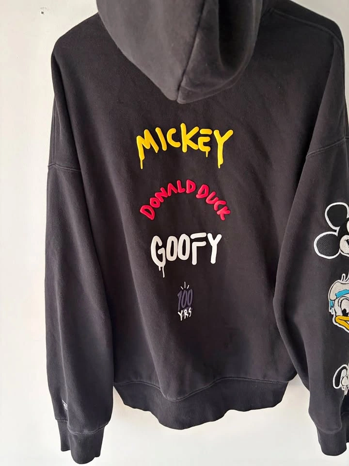 Disney 100th x H&M Trevor Andrew Mickey Donald Goofy Hoodie M