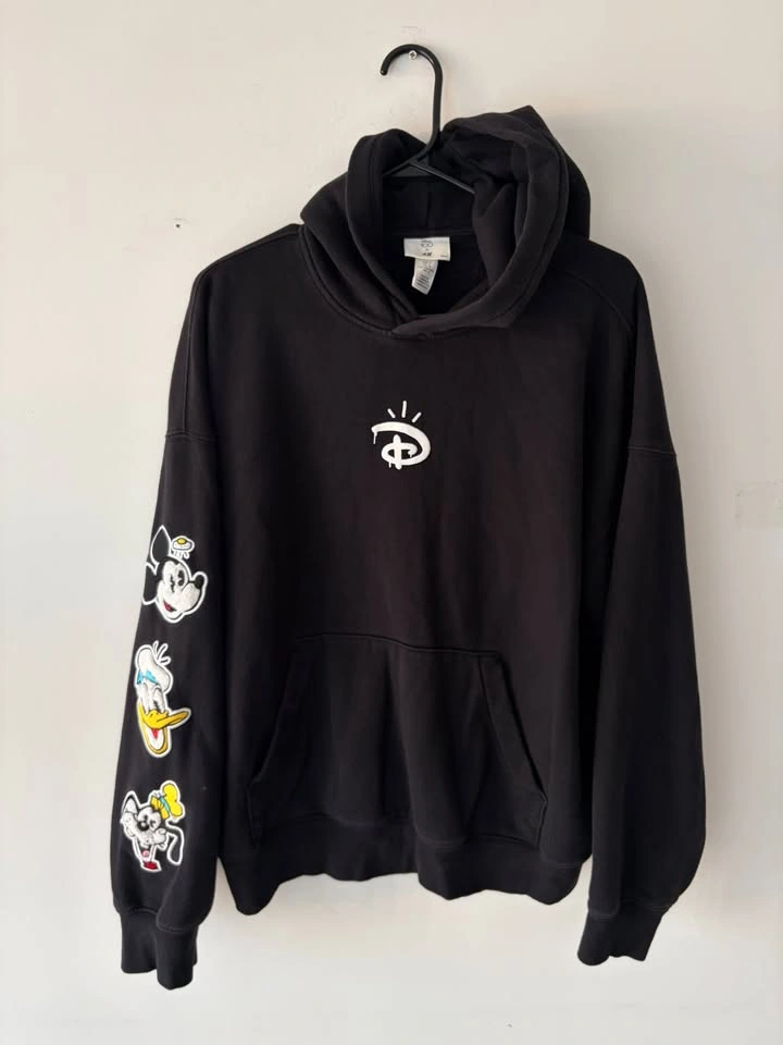 Disney 100th x H&M Trevor Andrew Mickey Donald Goofy Hoodie M - photo 2
