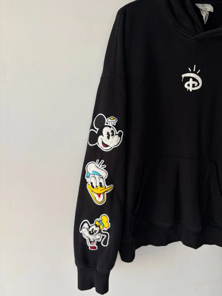 Disney 100th x H&M Trevor Andrew Mickey Donald Goofy Hoodie M - photo 3