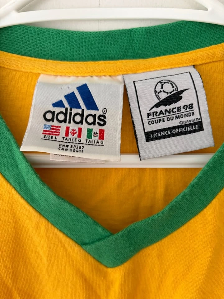 Adidas 1998 France World Cup Brazil Soccer Shirt Jersey L - photo 4