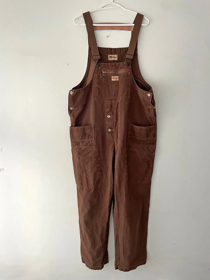 Nigel Cabourn Fuzao Japan Cargo Brown Overalls Size M