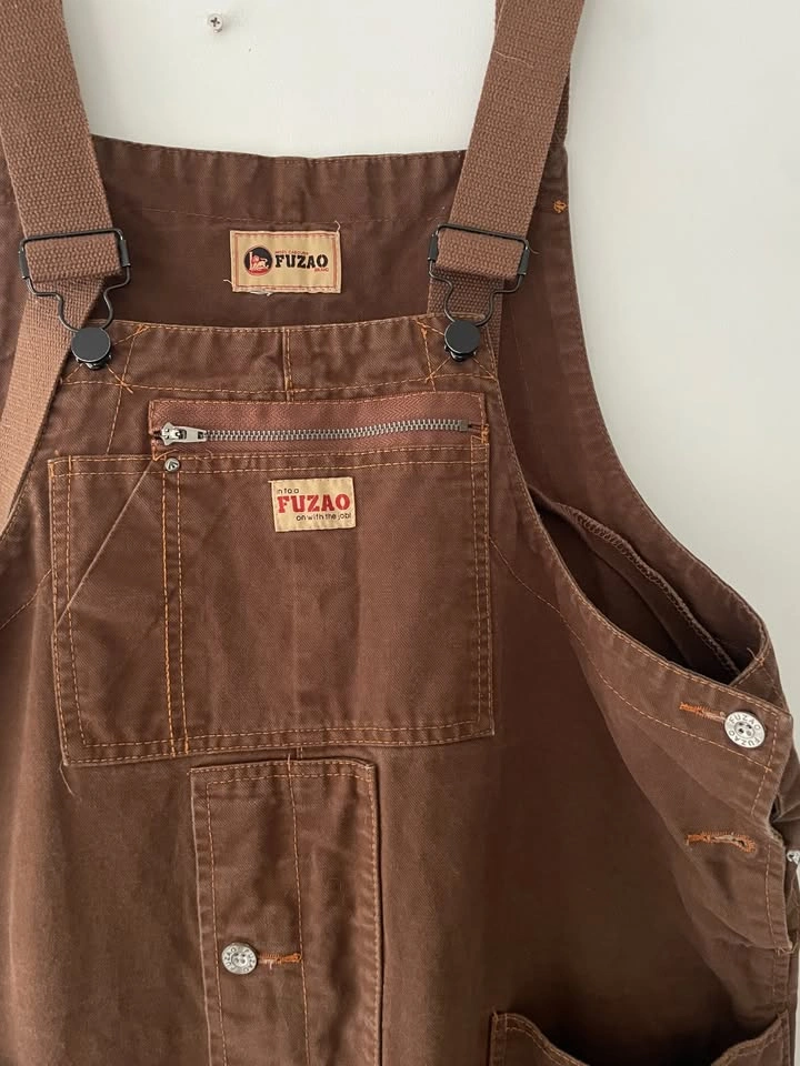 Nigel Cabourn Fuzao Japan Cargo Brown Overalls Size M - photo 2