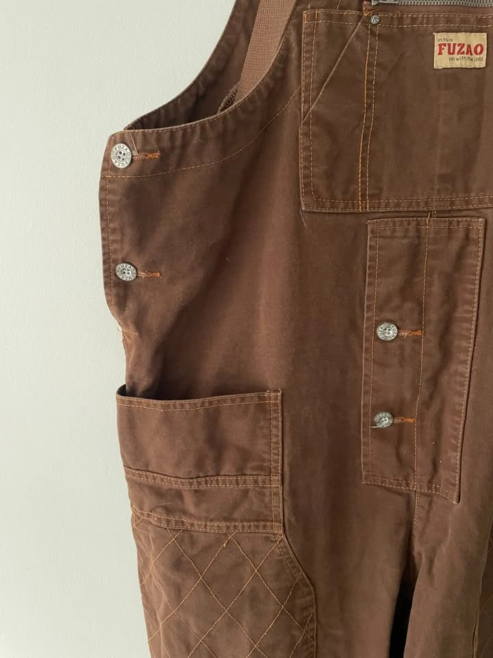 Nigel Cabourn Fuzao Japan Cargo Brown Overalls Size M - photo 4
