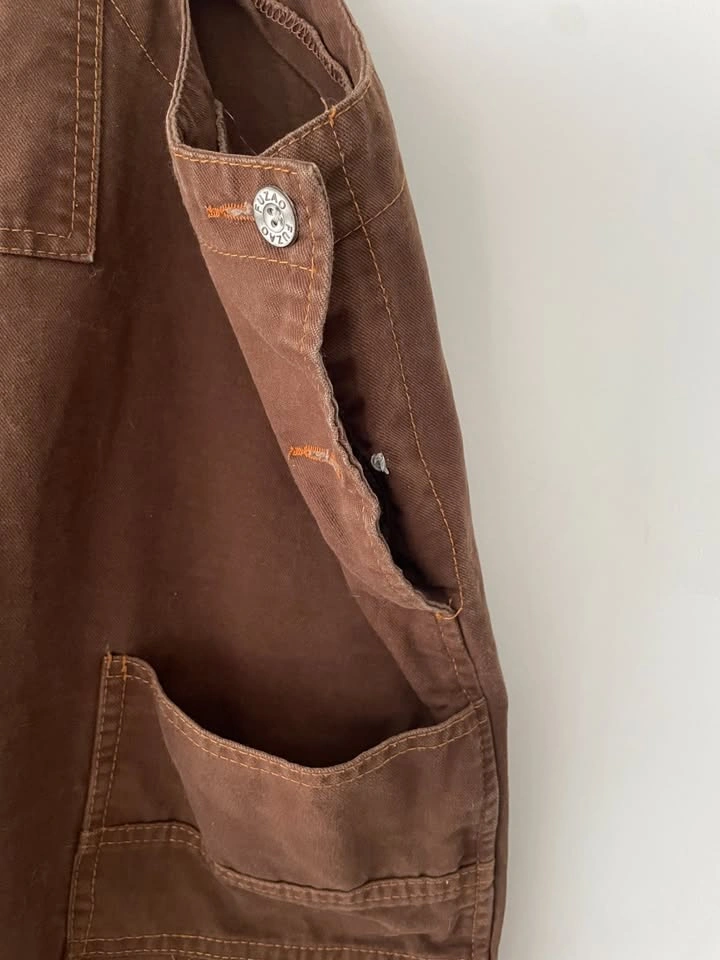 Nigel Cabourn Fuzao Japan Cargo Brown Overalls Size M - photo 5
