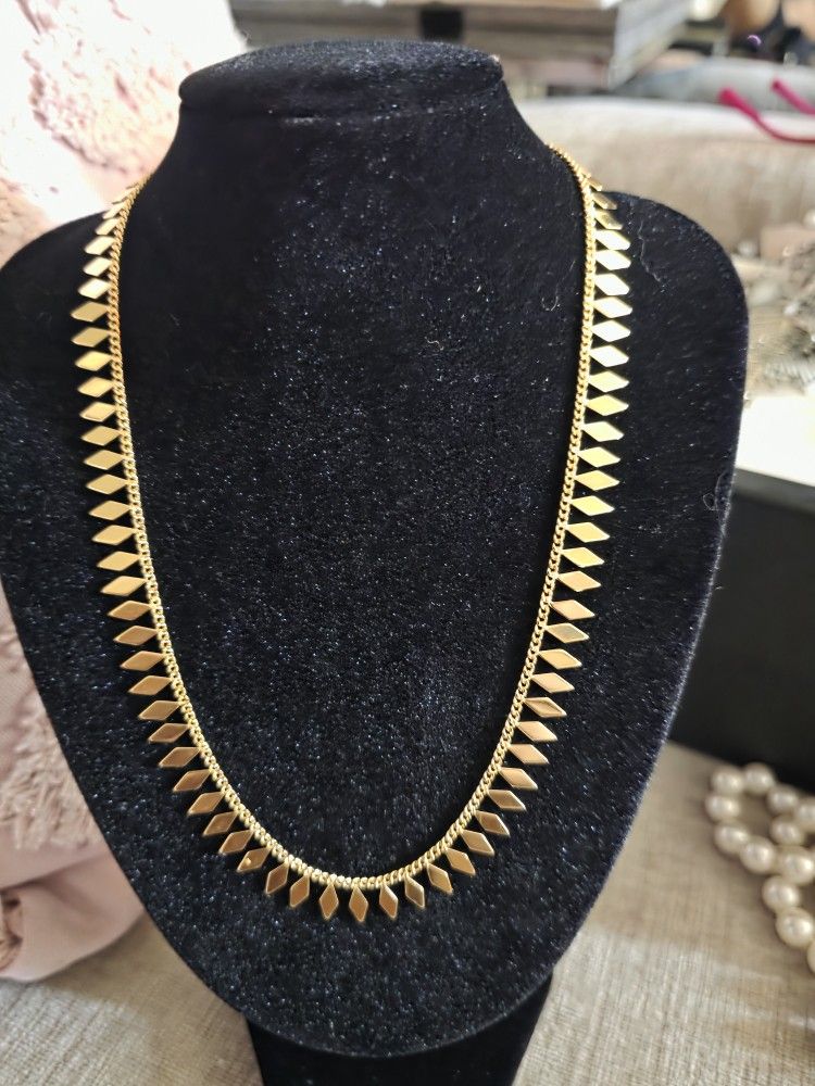 Vintage Gold Spike Necklace