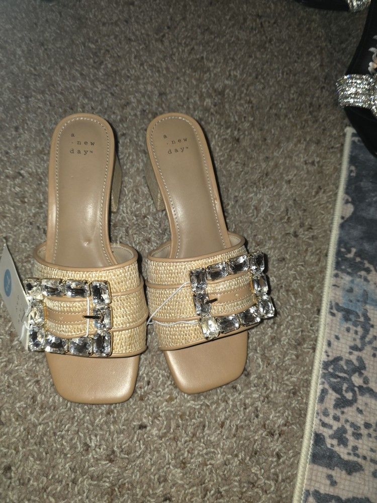 Chunky Heel Cute Summertime Fine Shoe