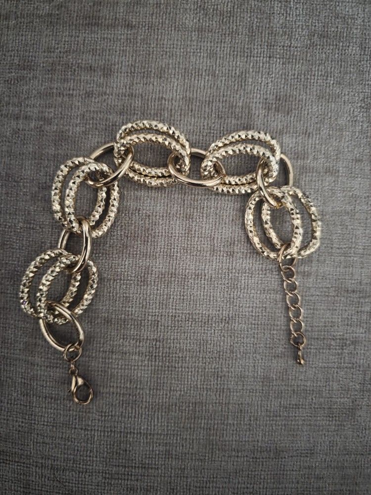 Chunky Gold Princess Cut Bracelet