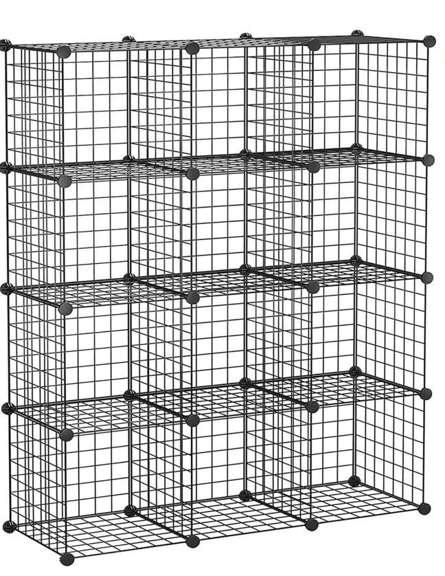 Wire Cube Storage, 12-Cube Organizer