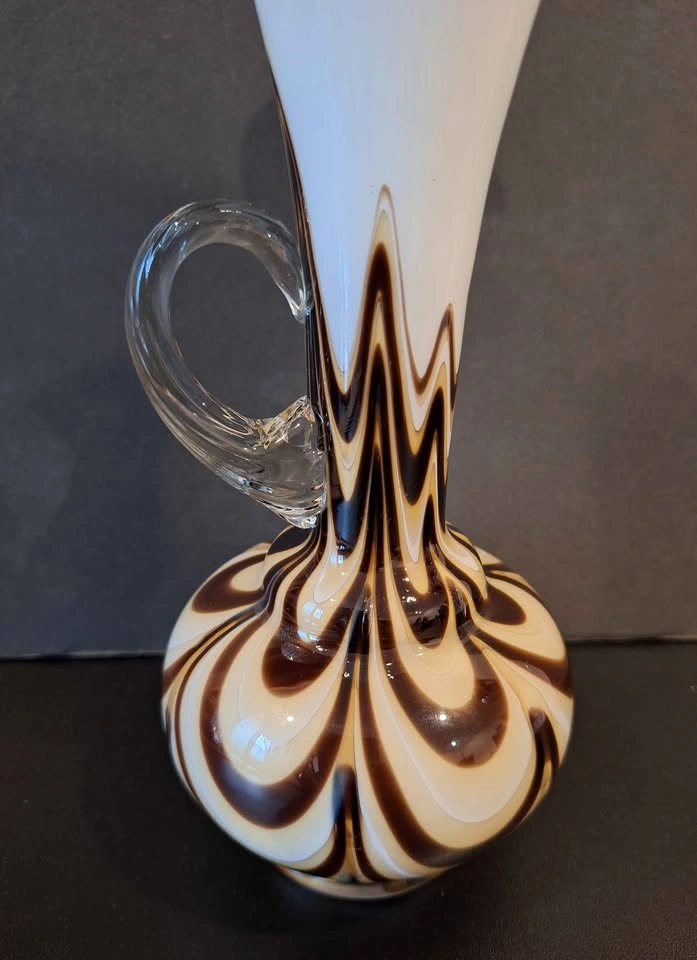 Opaline Florence Murano Design Vase 8" Handle Vase - photo 3