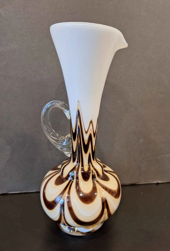 Opaline Florence Murano Design Vase 8" Handle Vase - photo 5