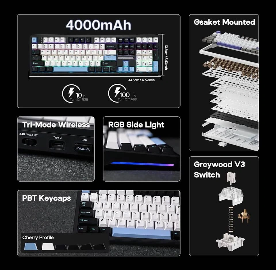 EPOMAKER Aula F108 Wireless Gaming Keyboard - photo 4