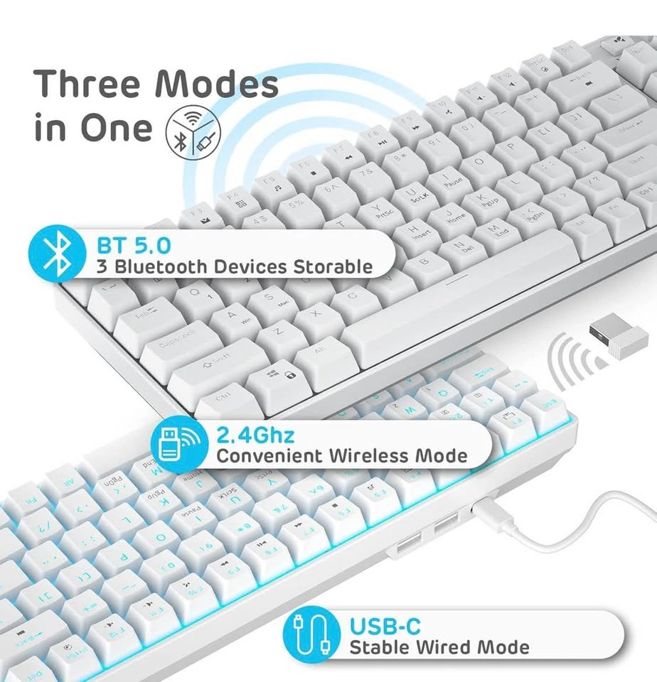 RK ROYAL KLUDGE RK96 90% Triple Mode Keyboard - photo 4