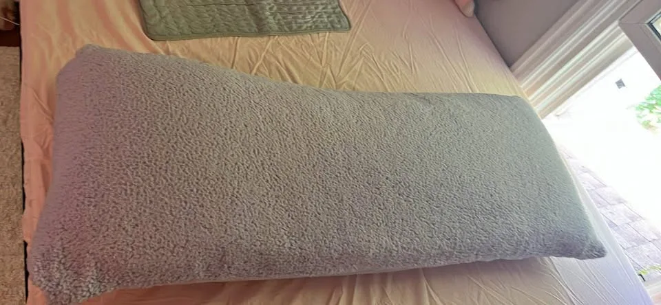 Fuzzy body pillow - lavender thumbnail