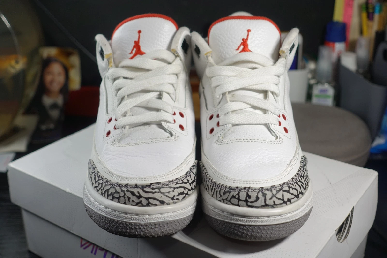 Nike Air Jordan 3 GS Retro '88' - White Cement | VNDS SZ 6Y - photo 5