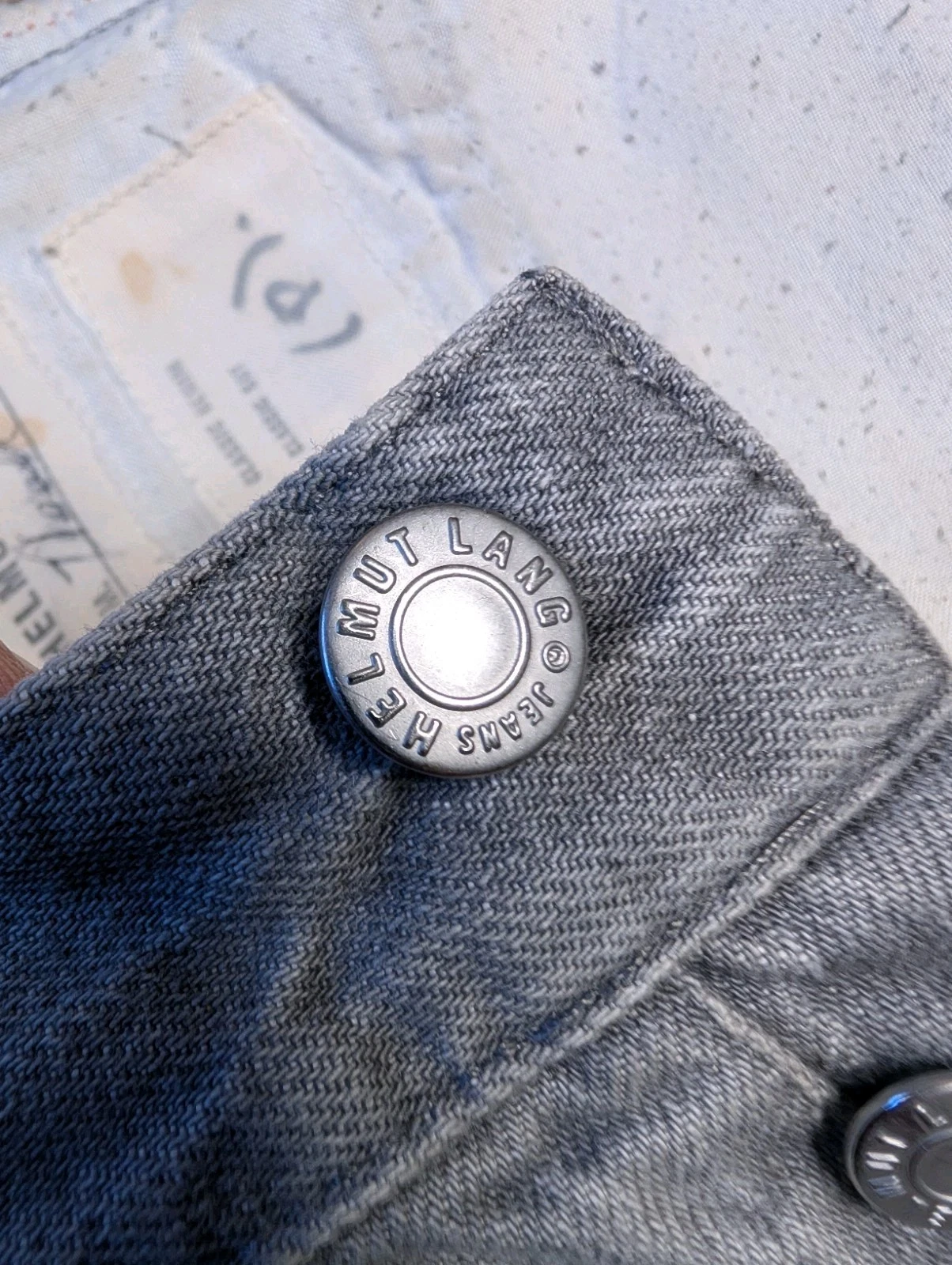 Vintage Helmut Lang Cutoff Shorts Gray Denim 2000s Size 32 - photo 5