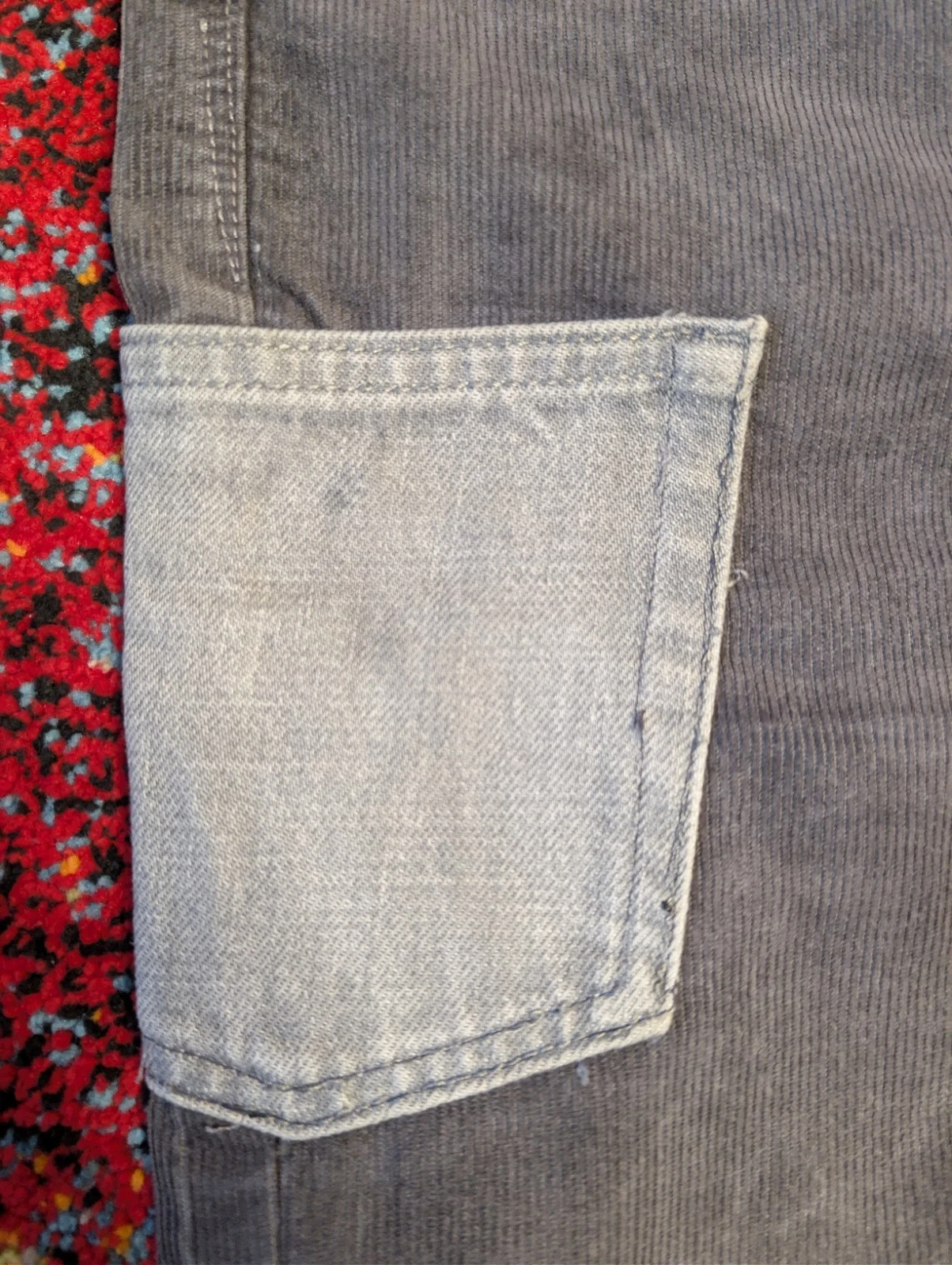 Helmut Lang Gray Corduroy Cargo Flared Jeans - Size 32 - photo 3