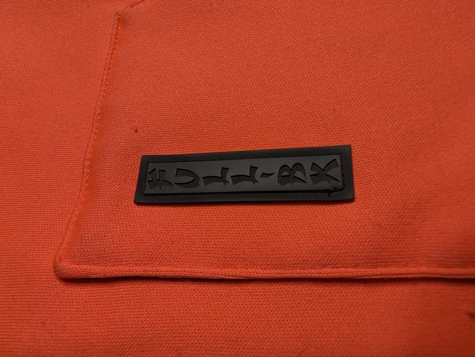 FULL-BK Orange Black Quilted Mid-Length Zip Vest Men Logo Casual - photo 3