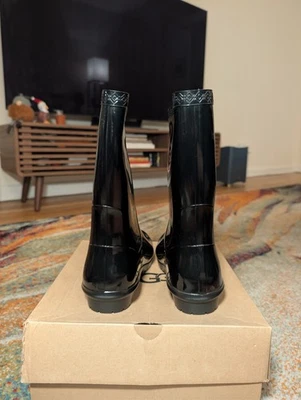 UGG Sienna Waterproof Women's Mid-Calf Rain Boots Black Size 6 - photo 4