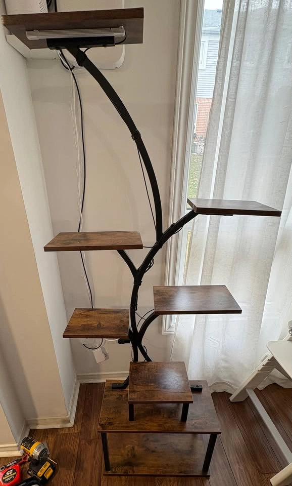 62" Modern 8-Tier Plant Stand with Grow Lights - photo 3