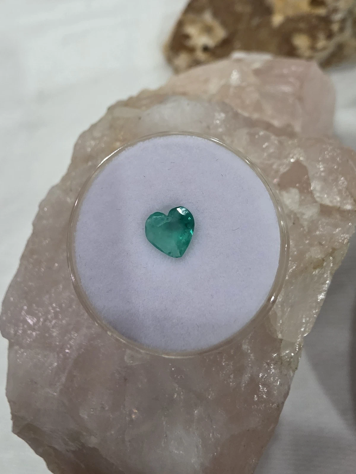 Heart Cut Natural Colombian Emerald