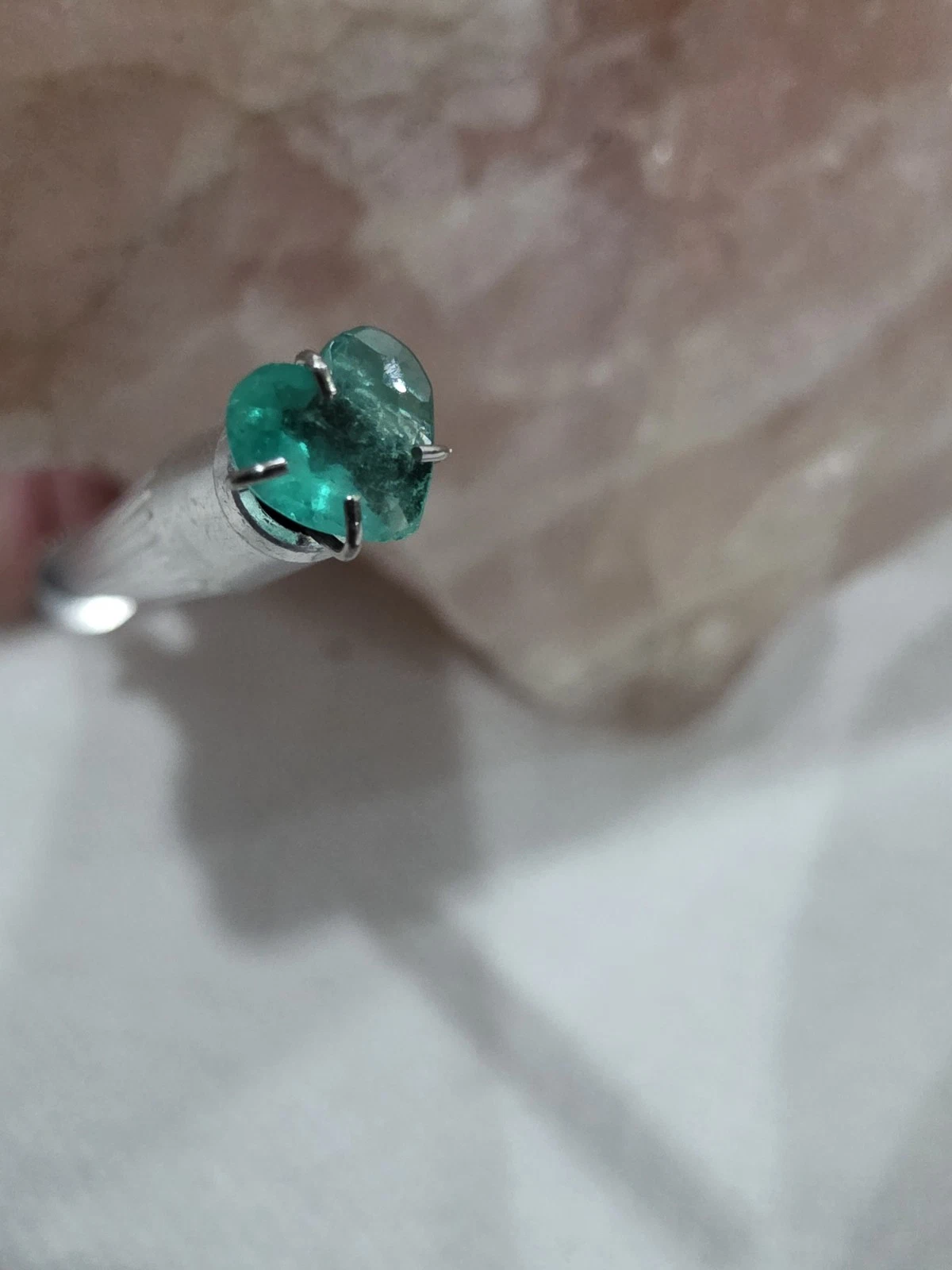 Heart Cut Natural Colombian Emerald - photo 5