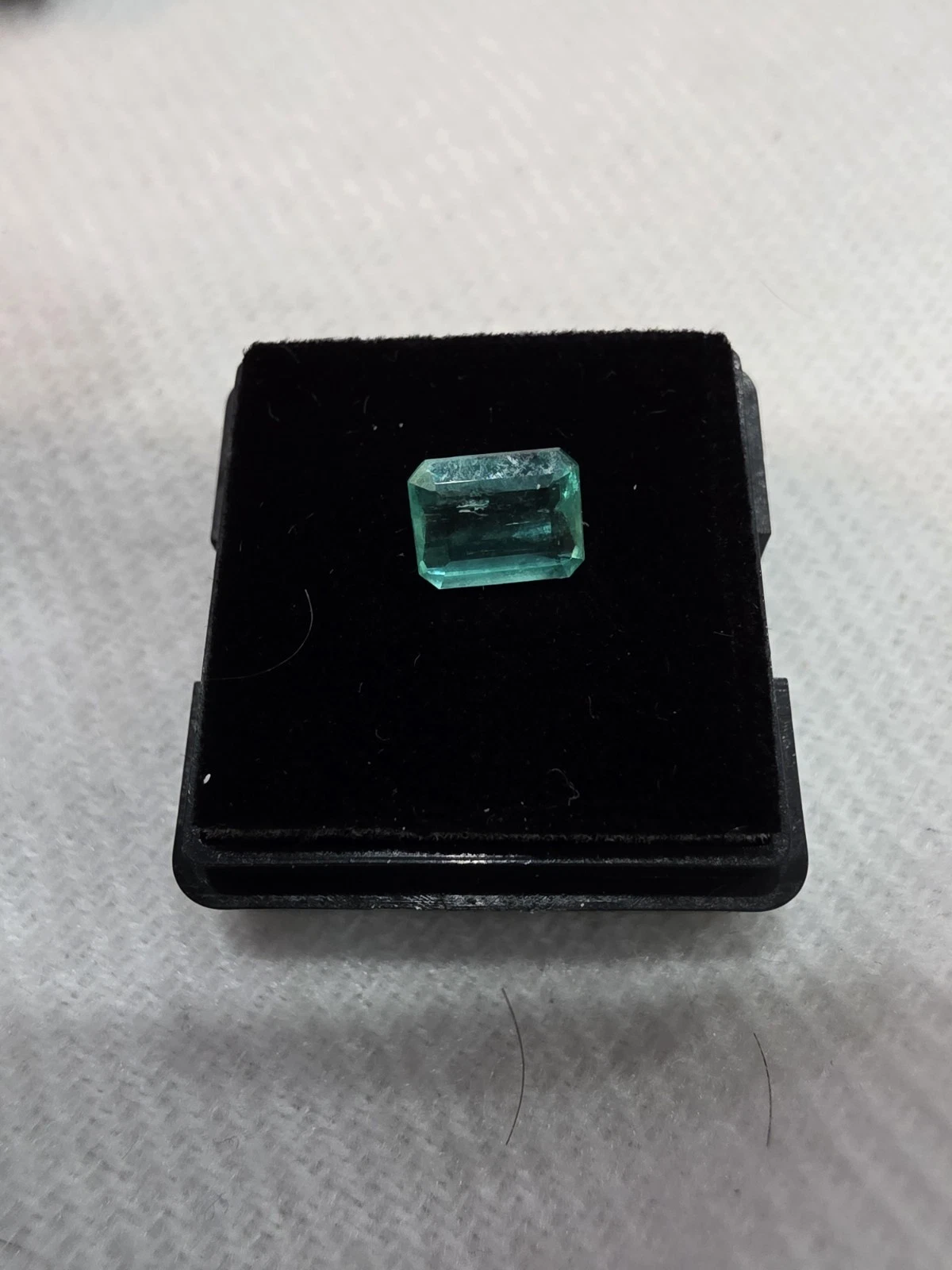 1.010 Loose Natural Colombian Emerald Cut Emerald Green Emerald