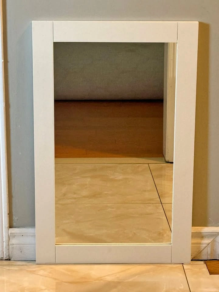 White Framed Mirror: $30 or best offer