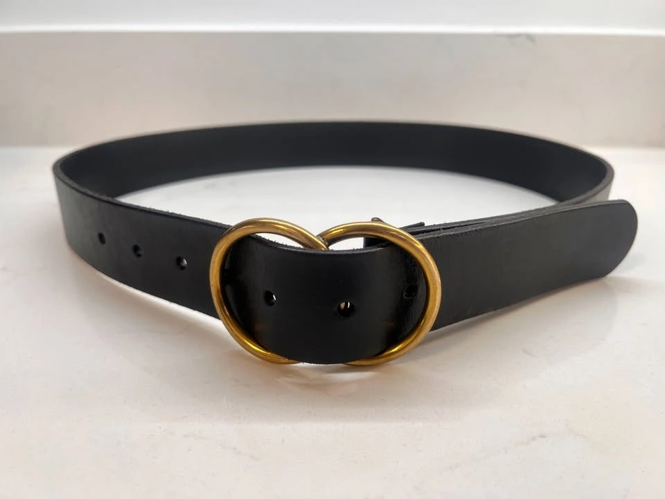 Aritzia Babaton Double Ring Black Leather Belt - Medium - photo 5