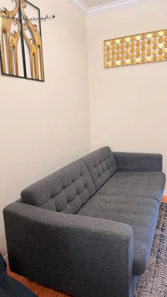MORABO Loveseat, Gunnared dark gray/metal