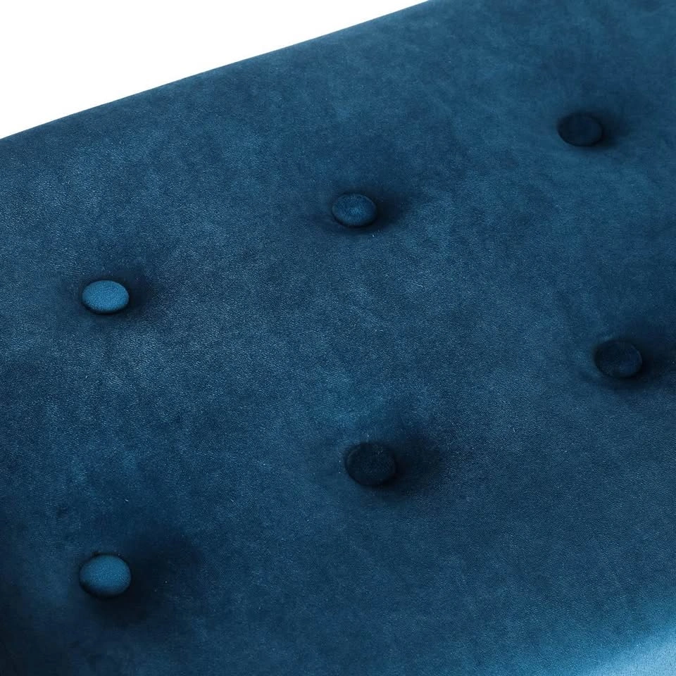 Velvet blue brand new storage bench - photo 2
