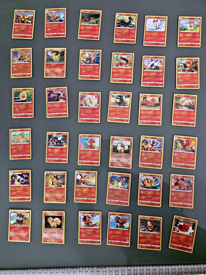 Pokemon Cards Fire Type Lot