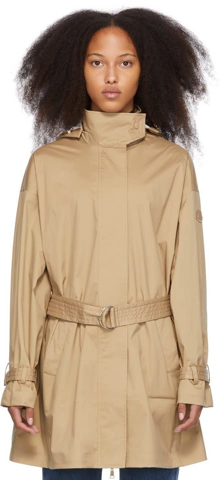 Moncler Beige Crepide Raincoat Jacket - photo 3