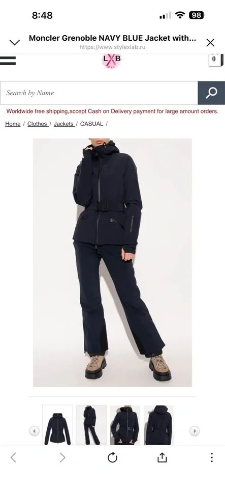 Moncler Grenoble Navy Blue Ski Jacket – Surier Giubbotto - photo 2