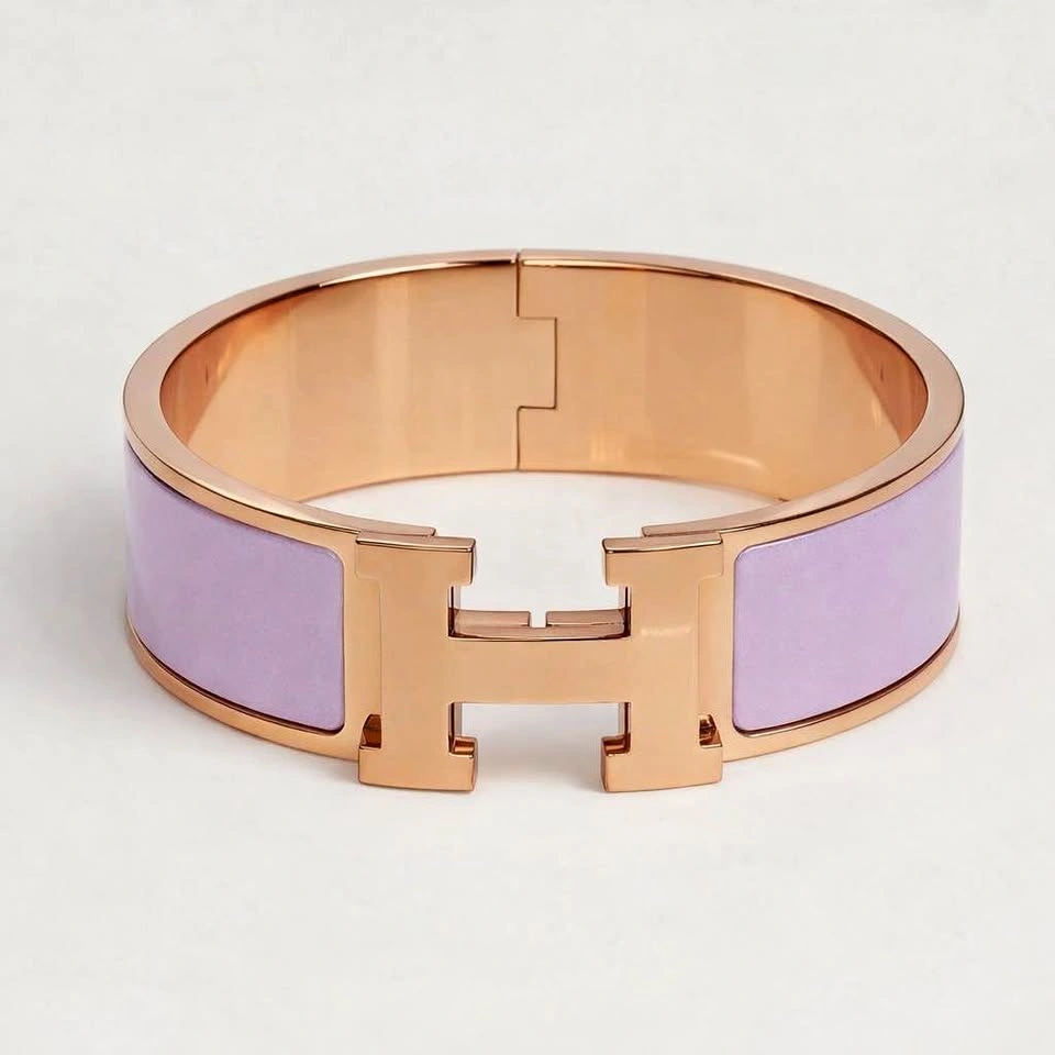 New Hermes Clic Clac H Bracelet - Rose Gold
